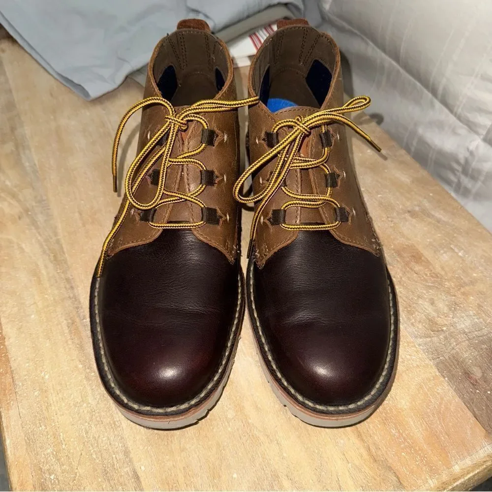 Men’s Clark’s Collection Eastern-mid leather lace up vintage style boots sz 9.5